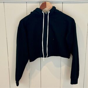 Wild Fable Black Cropped Relaxed Hoodie